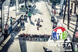 Szabó Dávid a célban - világbajnoki cím Spártában